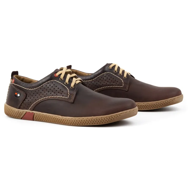 Olivier Casual herenschoenen 302GT bruin