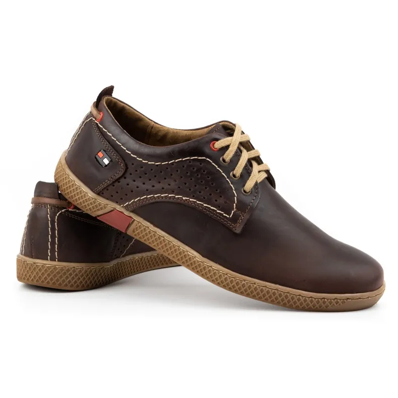 Olivier Casual herenschoenen 302GT bruin