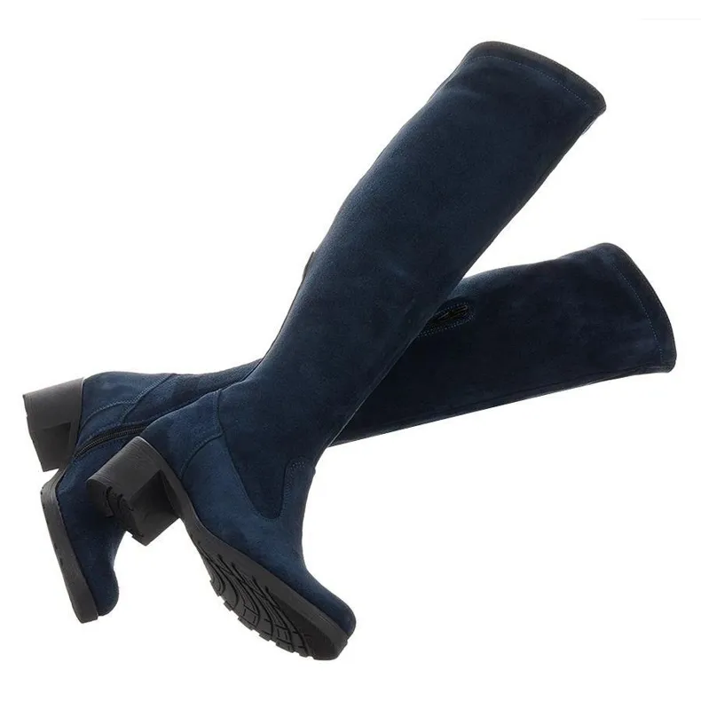 Olivier Warme laarzen Agnes marineblauw
