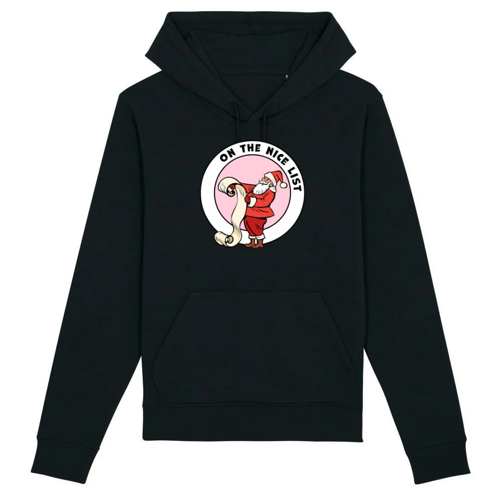 On the nice list unisex hoodie