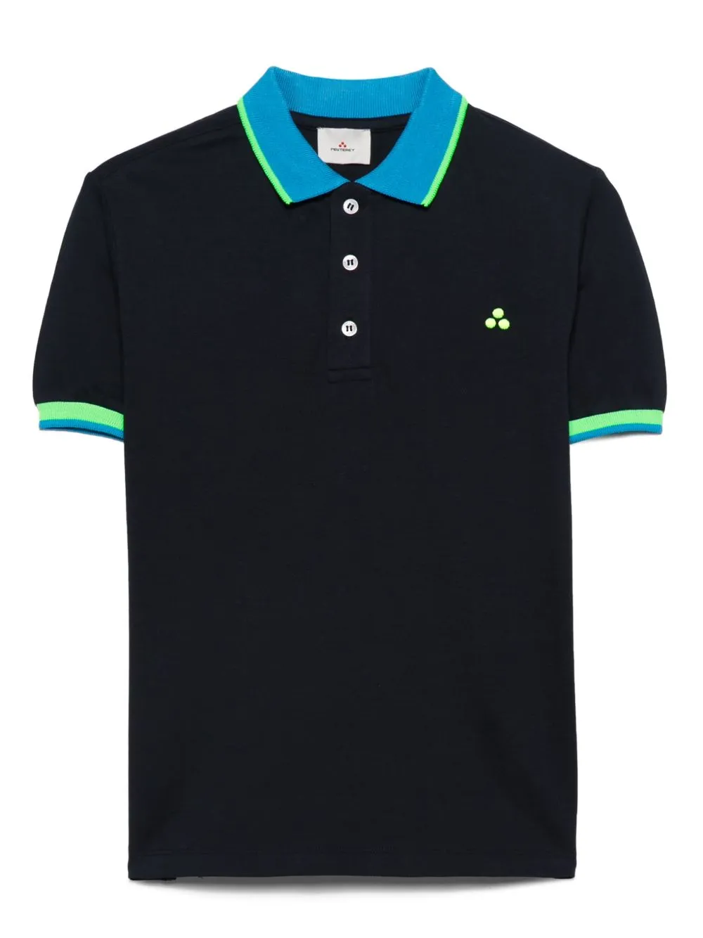 Peuterey kids Poloshirt met geborduurd patroon Blauw