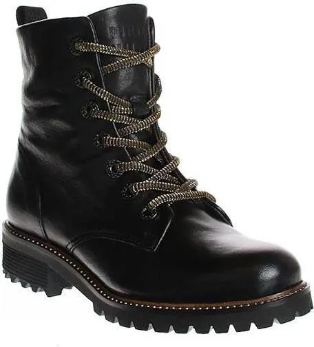 Piedi Nudi Zwarte Veterboots