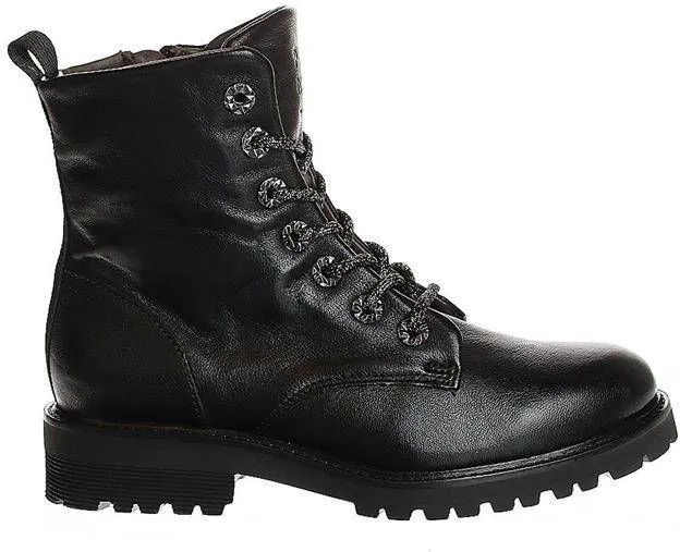 Piedi Nudi Zwarte Veterboots