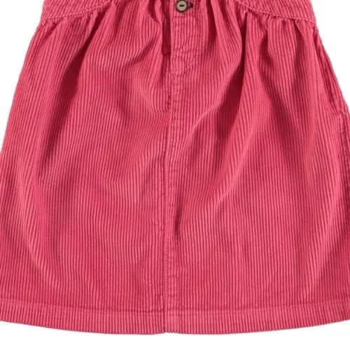 Piupiuchick short dress w/ straps pink corduroy | jurk