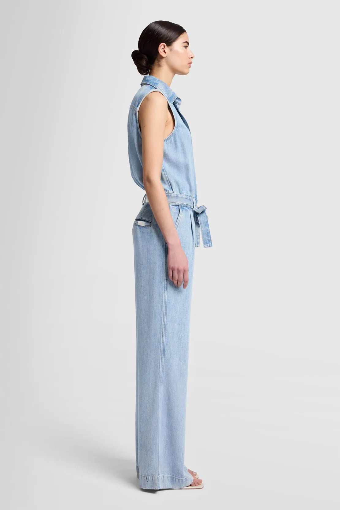   PLEATED SLEEVELESS JUMPSUIT ABYSS 