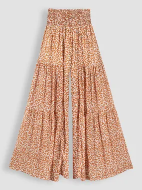 Poppy Field Grazia, viscose wide leg trousers with print