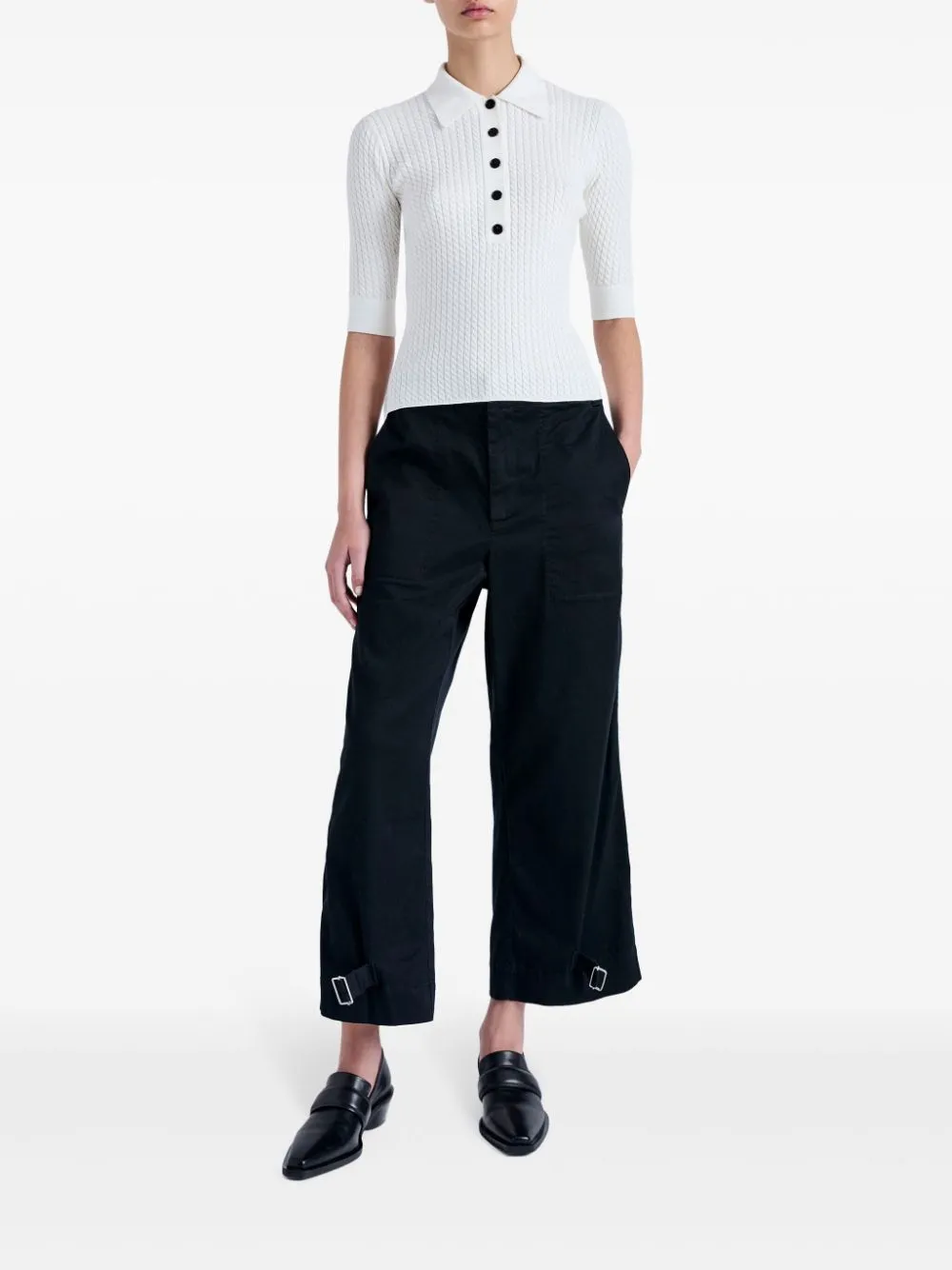 Proenza Schouler White Label Sera gebreid poloshirt Wit