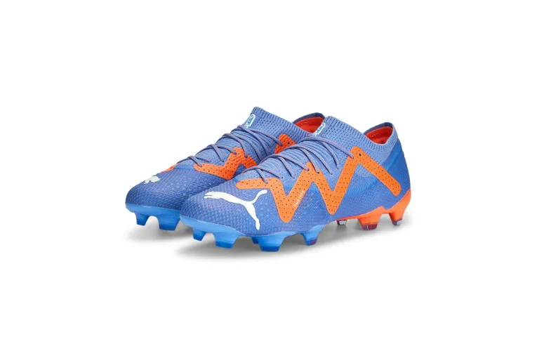 PUMA FUTURE ULTIMATE FG/AG VOETBALSCHOENEN BLUE GLIMMERPUMA WHITEULTRA ORANGE HEREN