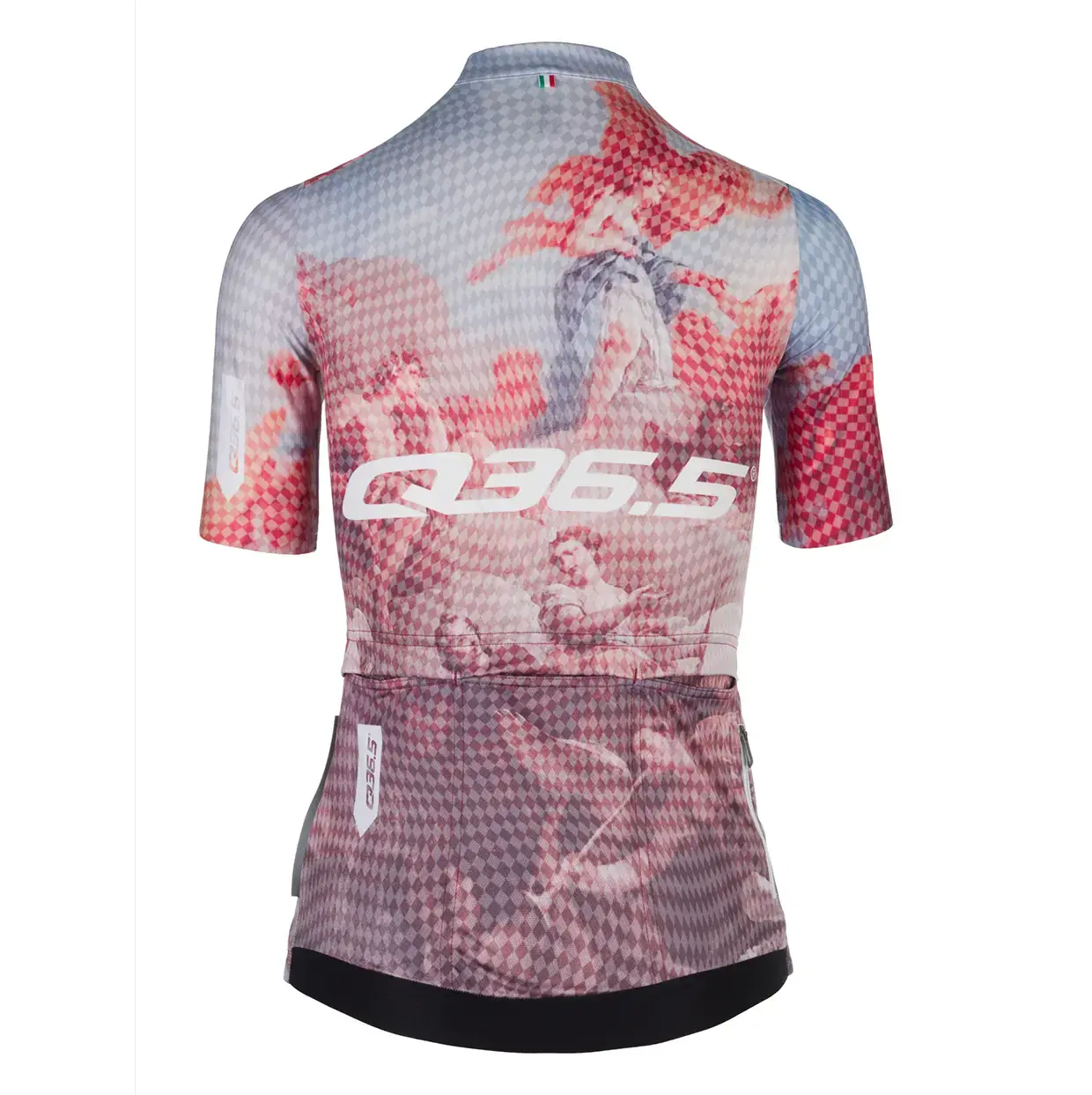 Q36.5 G1 Fresco Fietsshirt Korte Mouwen Blauw/Rood Dames