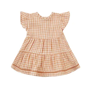 Quincy Mae – Lily dress + bloomer melon gingham