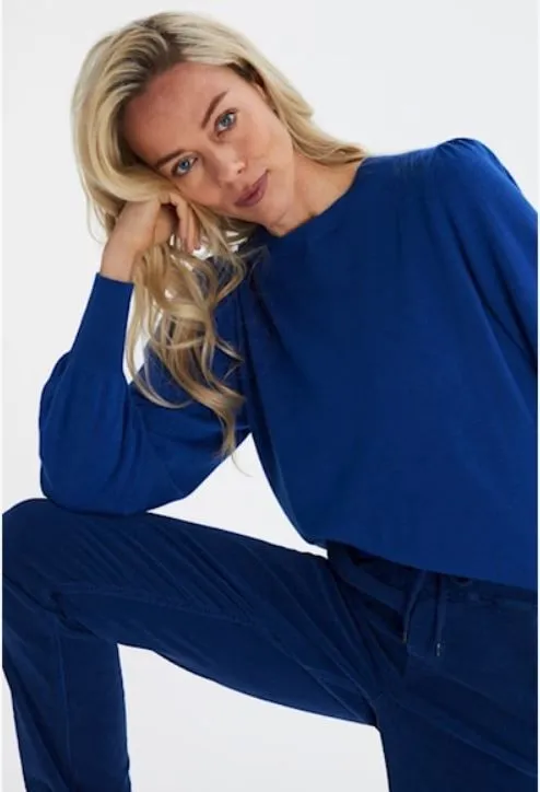 RED BUTTONSRB3921 SWEET PUFF SLEEVE PULLOVER  COBALT