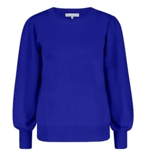 Red ButtonSRB3921 Sweet Puff Sleeve Pullover - Cobalt