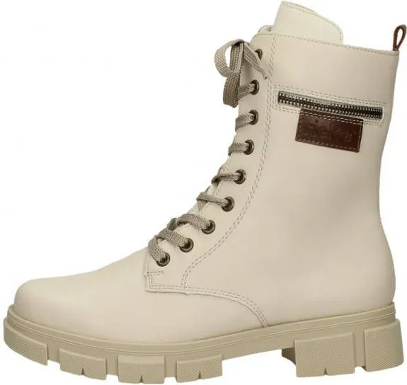 Rieker Veterboots beige Synthetisch 172208