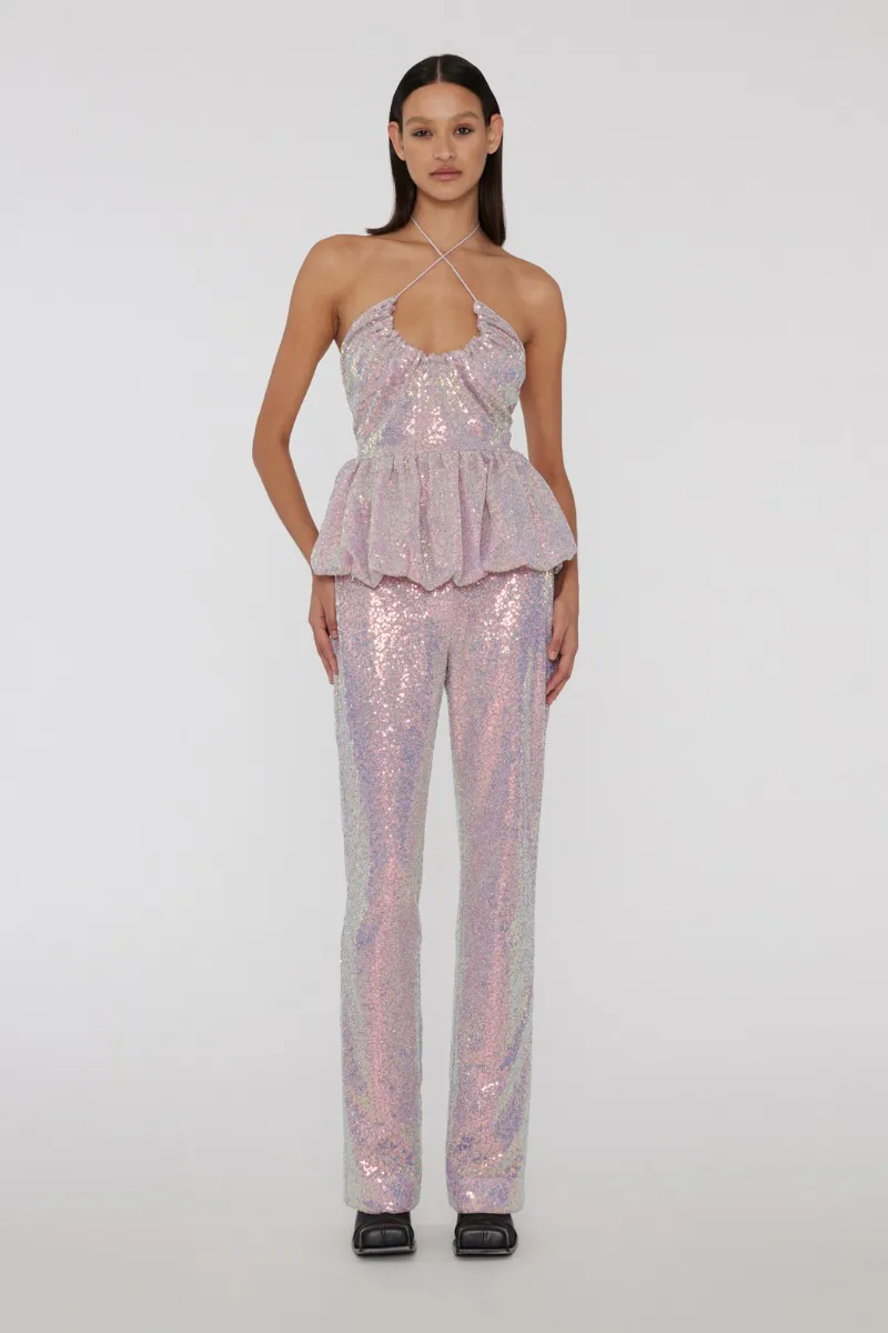 Rotate Sequin straight pants