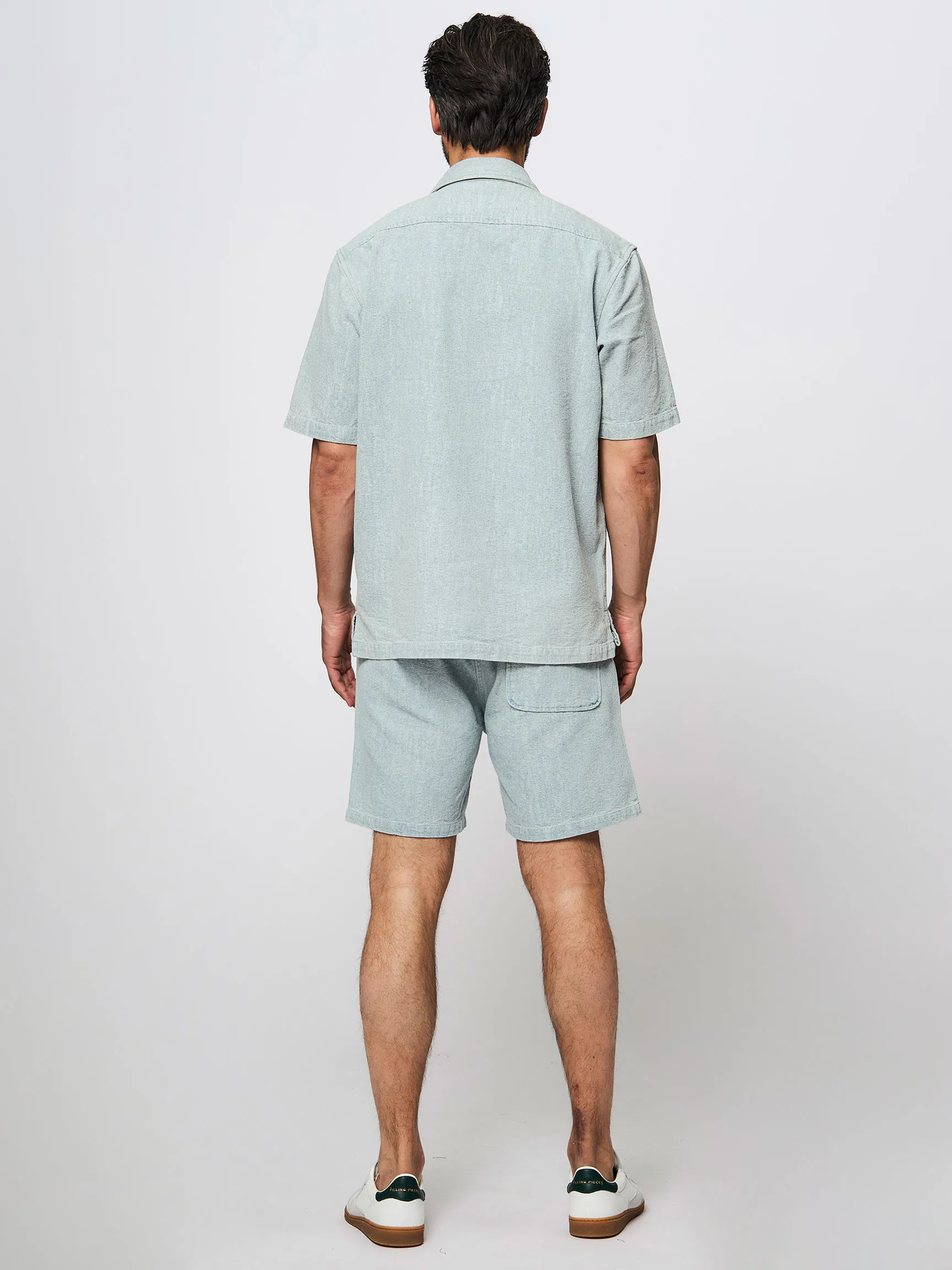 Samsoe Samsoe Men Sajabari, cotton mix denimlook shorts