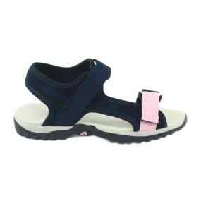 Sandalen met een American Club RL24/20 lederen inzetstuk marineblauw roze