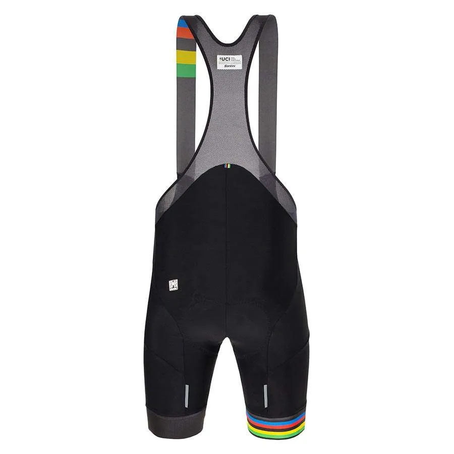 Santini Rainbow Stripes UCI Official Fietsbroek Kort Zwart Heren