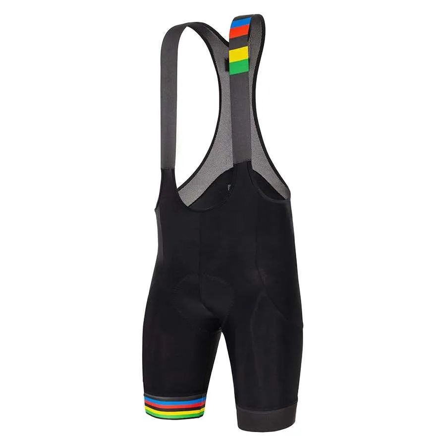 Santini Rainbow Stripes UCI Official Fietsbroek Kort Zwart Heren