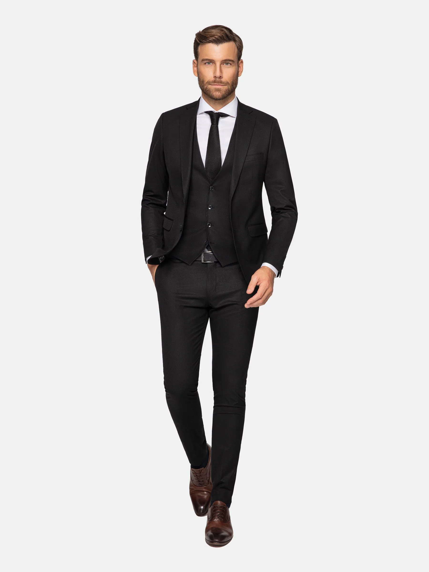 Scottsville Slim Fit Black Suit Pantalon 