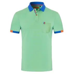 Sea Barrier heren poloshirt met korte mouwen en borstzakje Mint