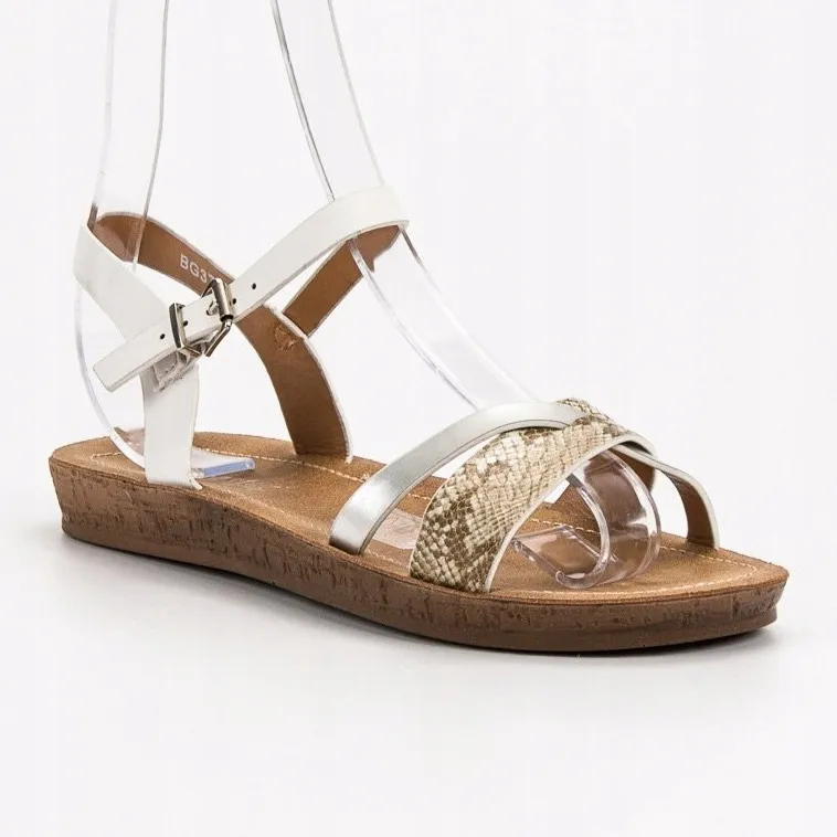 Seastar Modieuze platte sandalen wit