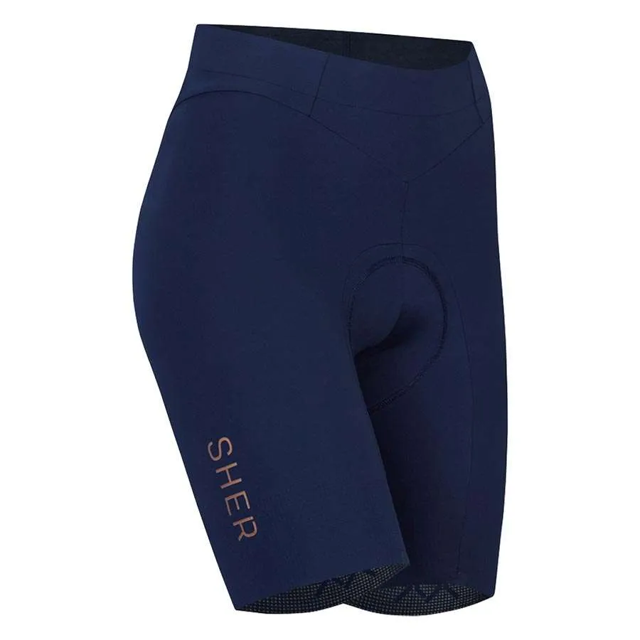 SHER Infinito Fietsbroek Kort Donkerblauw Dames