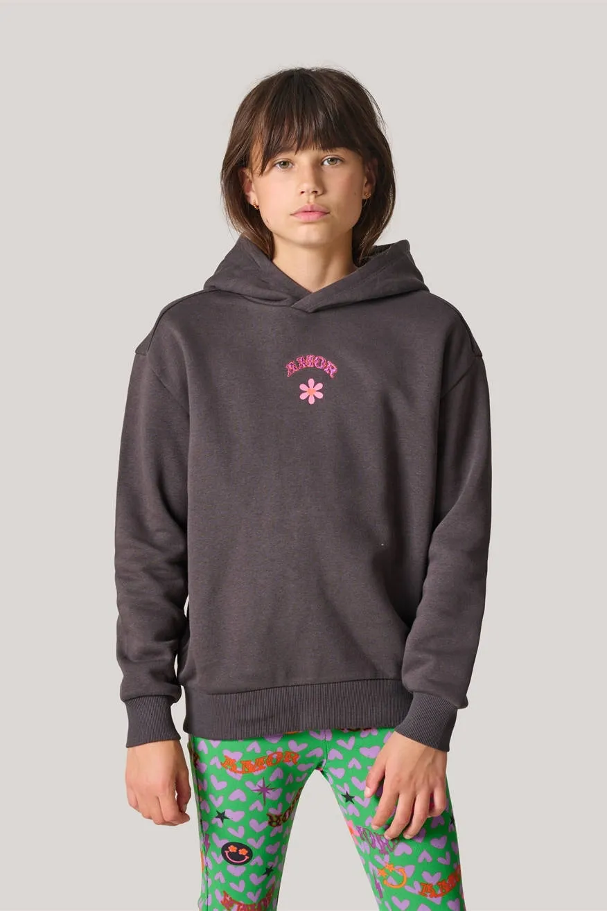 Shoeby hoodie met backprint donkergrijs  