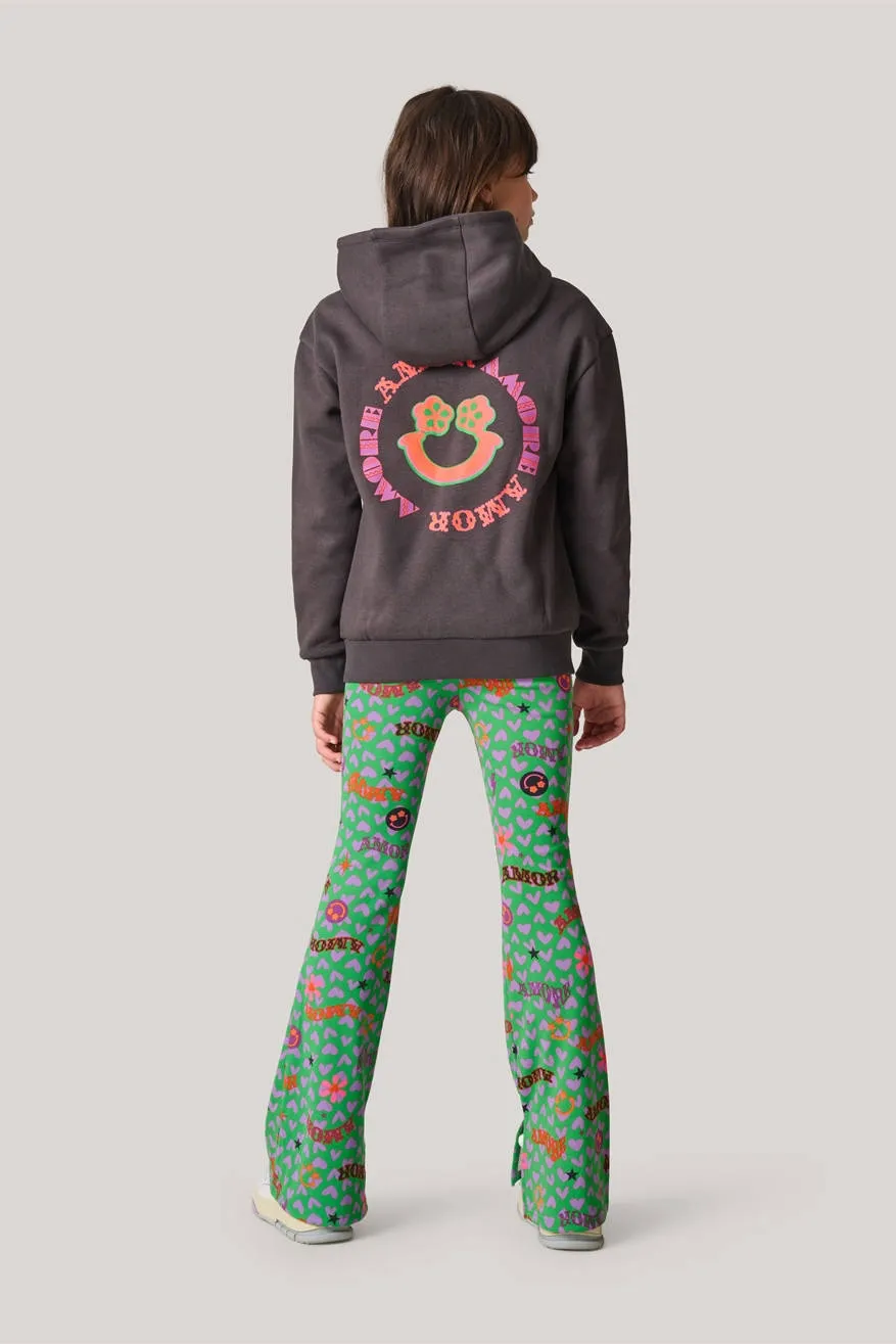 Shoeby hoodie met backprint donkergrijs  