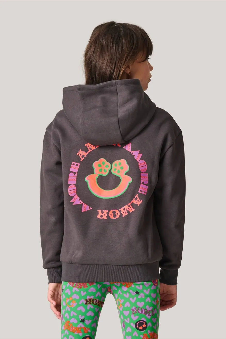 Shoeby hoodie met backprint donkergrijs  