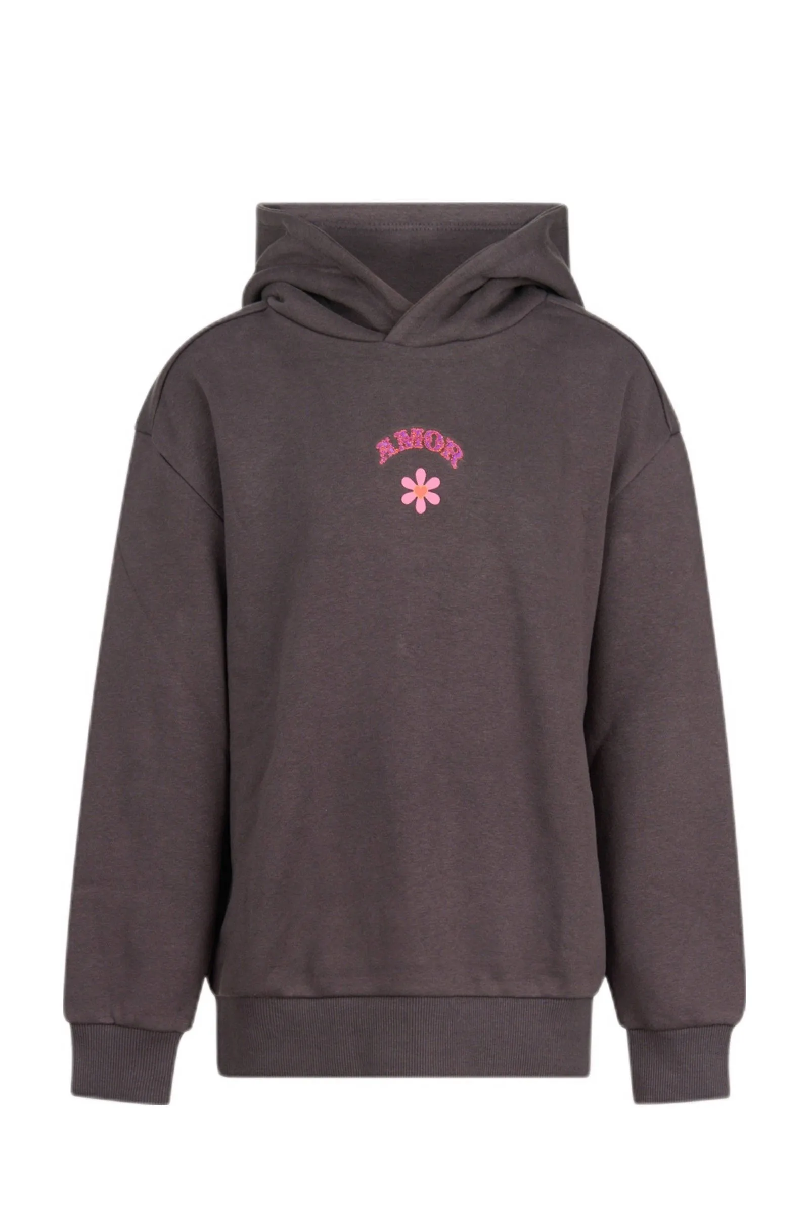 Shoeby hoodie met backprint donkergrijs  