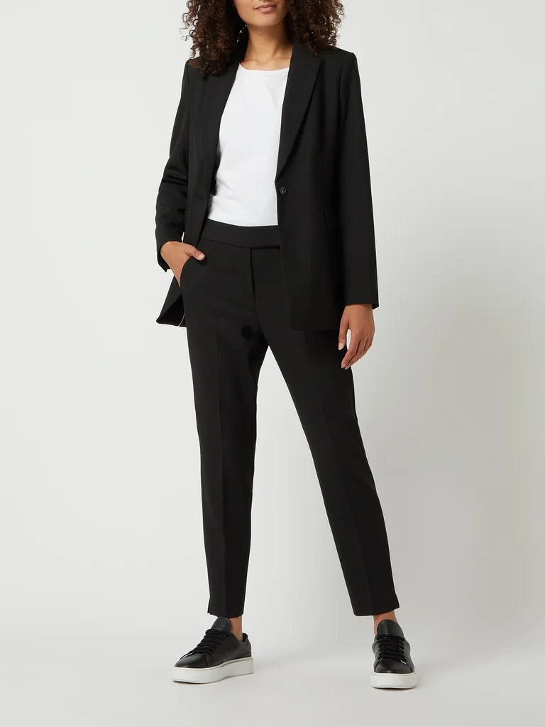 s.Oliver BLACK LABEL Blazer van viscosemix in zwart