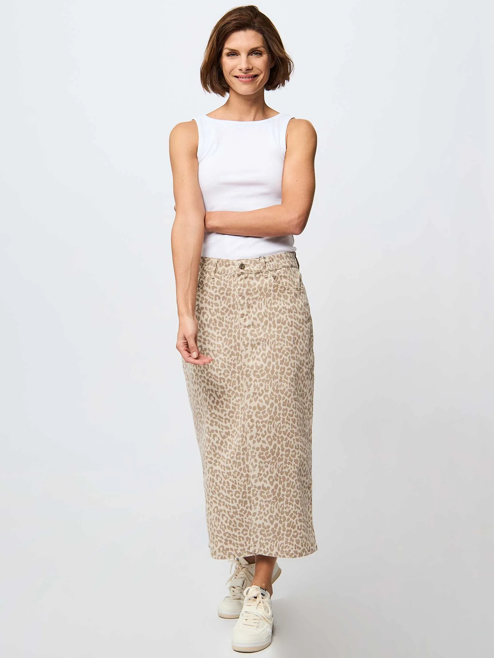 Studio Anneloes Annebella, denim leopard skirt