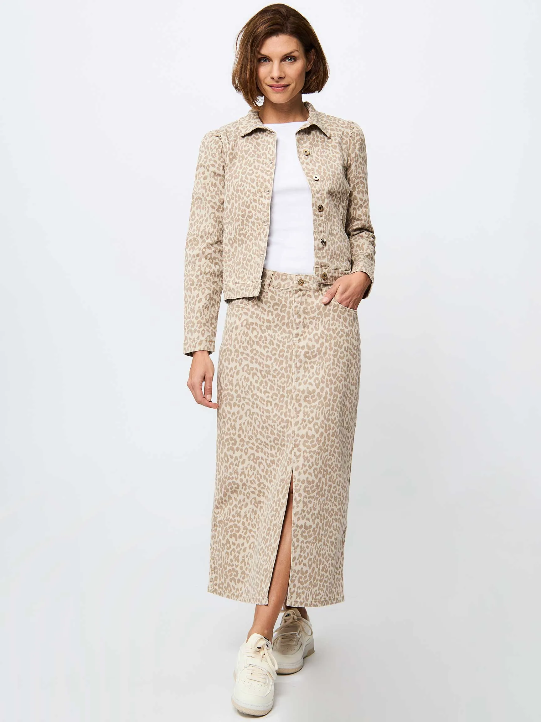 Studio Anneloes Annebella, denim leopard skirt