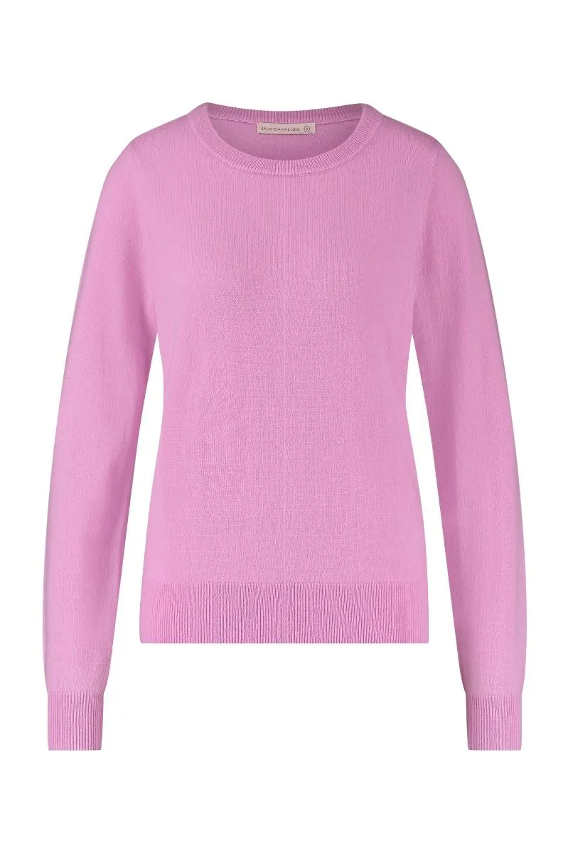 STUDIO ANNELOES06700 CADY CASHMERE PULLOVER  VIOLET