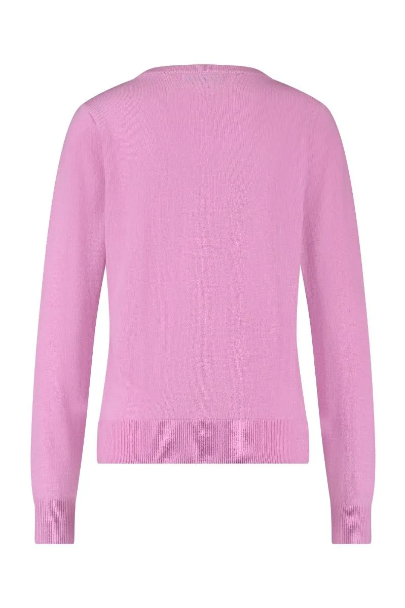 STUDIO ANNELOES06700 CADY CASHMERE PULLOVER  VIOLET