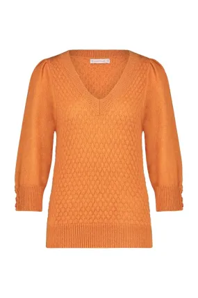 Studio Anneloes07108 Mya Ajour Pullover - Ginger