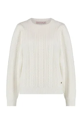 Studio Anneloes07473 Cable Pullover - Off White