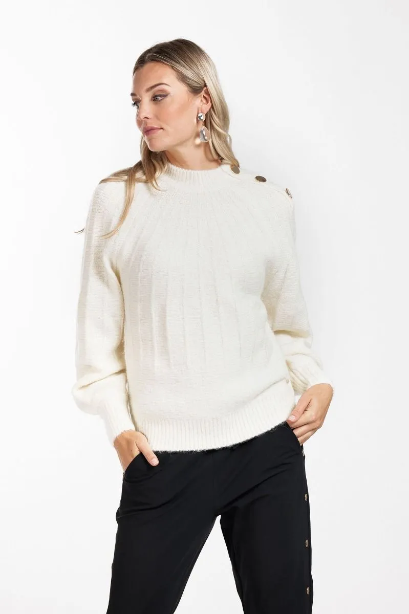 STUDIO ANNELOES07587 ROXANNE PULLOVER  OFF WHITE