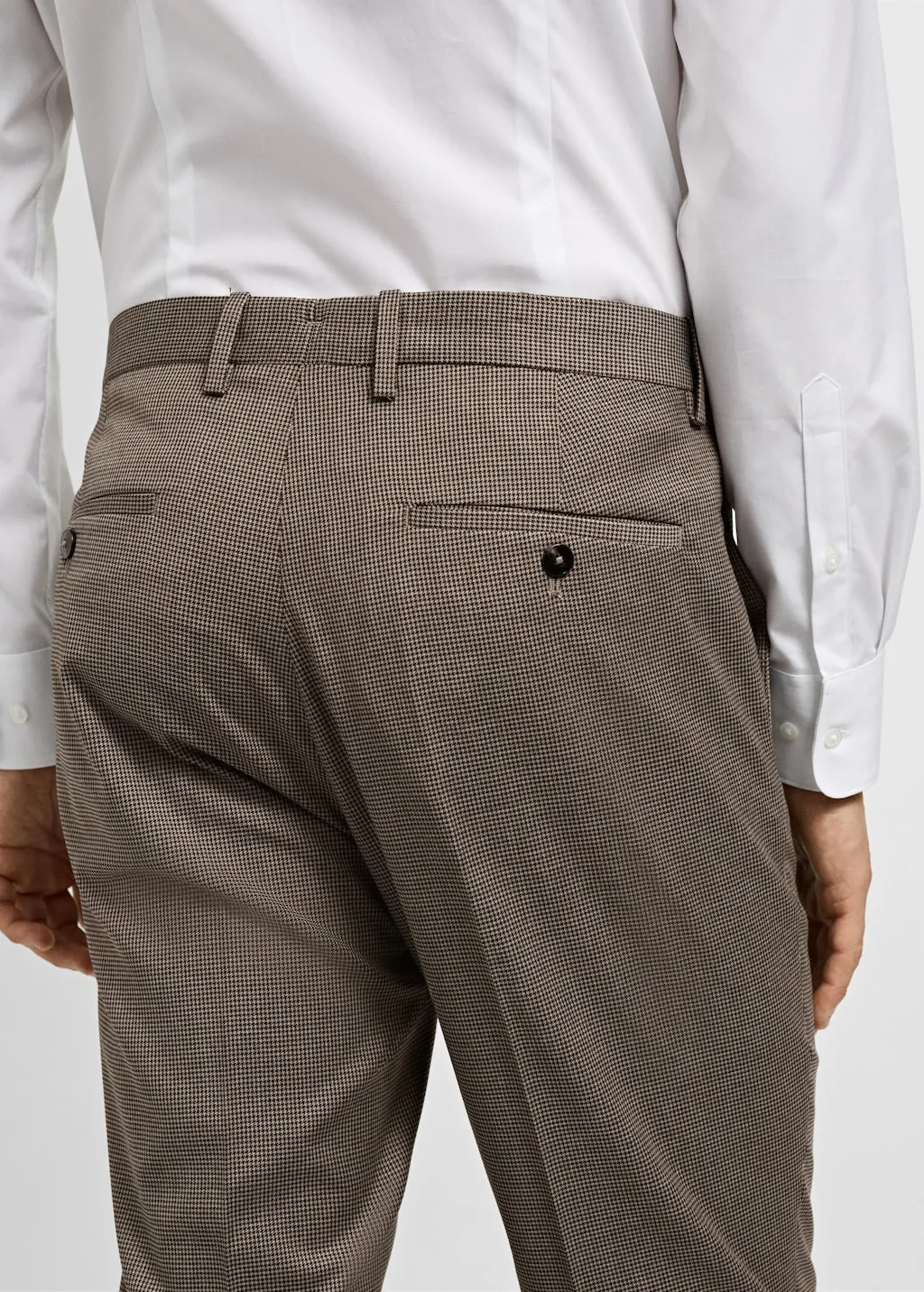 SUPER SLIMFIT PANTALON MET VISGRAATSTRUCTUUR