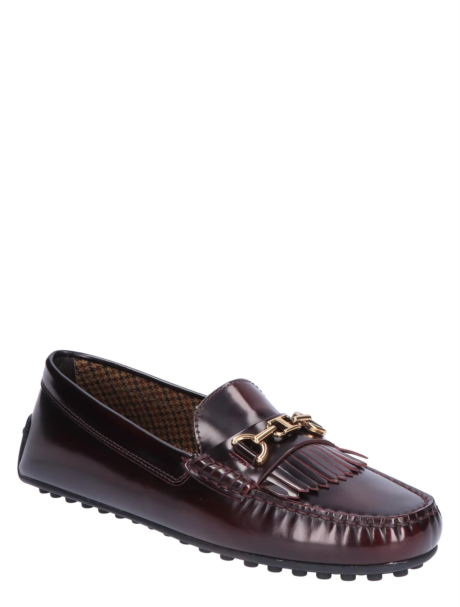 Tods  City Gommino Driving Shoe in Leather Bordeaux