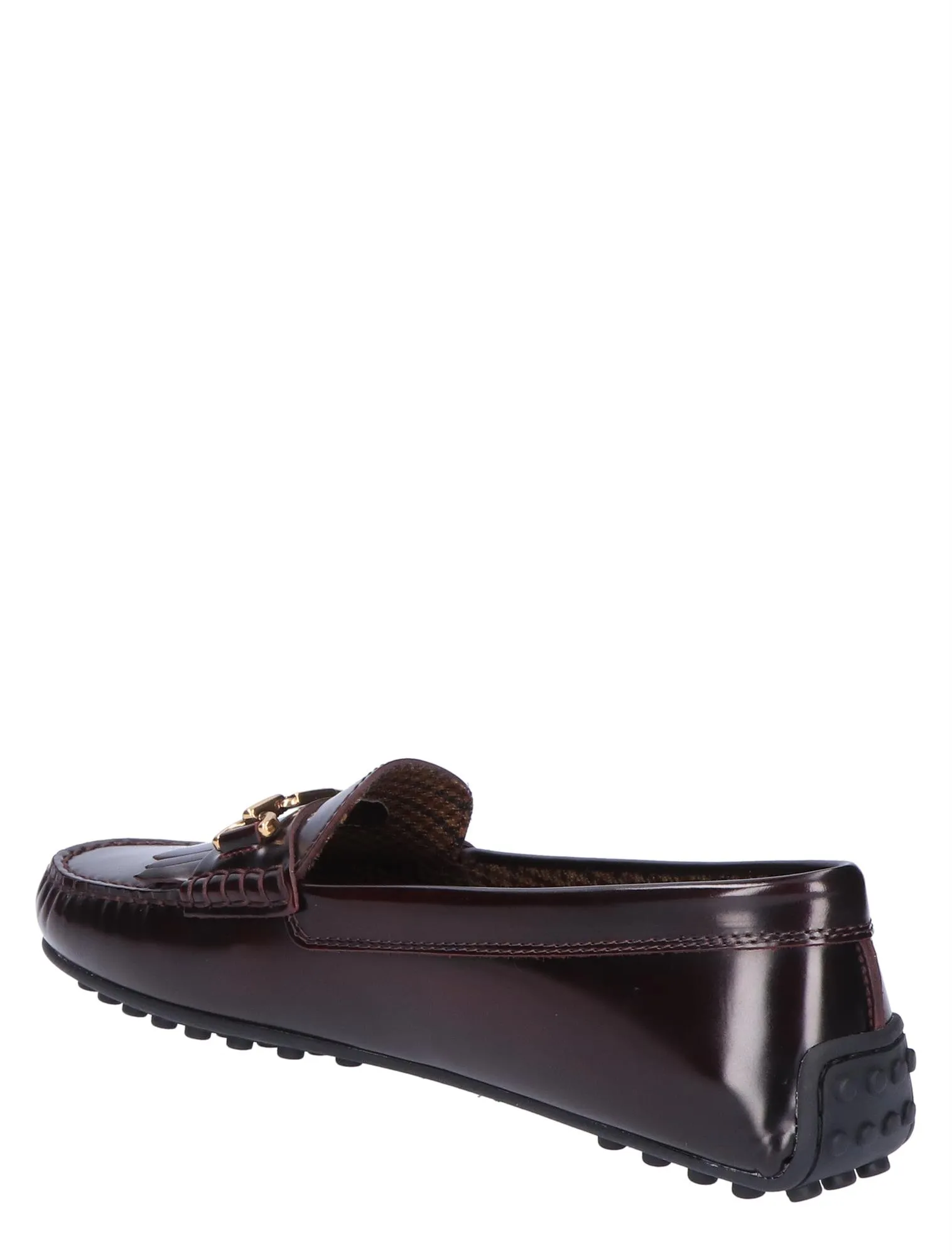 Tods  City Gommino Driving Shoe in Leather Bordeaux