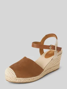 Tom Tailor Espadrilles met doornsluiting in cognac