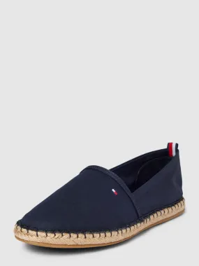 Tommy Hilfiger Espadrilles met labelstitching, model 'BASIC TOMMY' in marineblauw