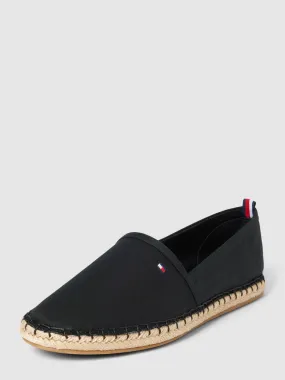 Tommy Hilfiger Espadrilles met labelstitching, model 'BASIC TOMMY' in zwart