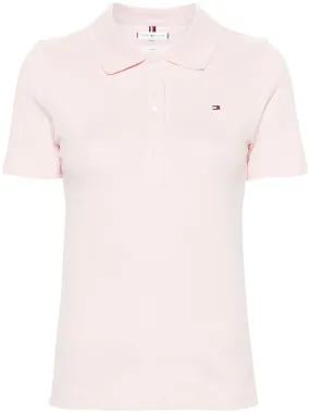 Tommy Hilfiger Poloshirt met geborduurde vlag Roze