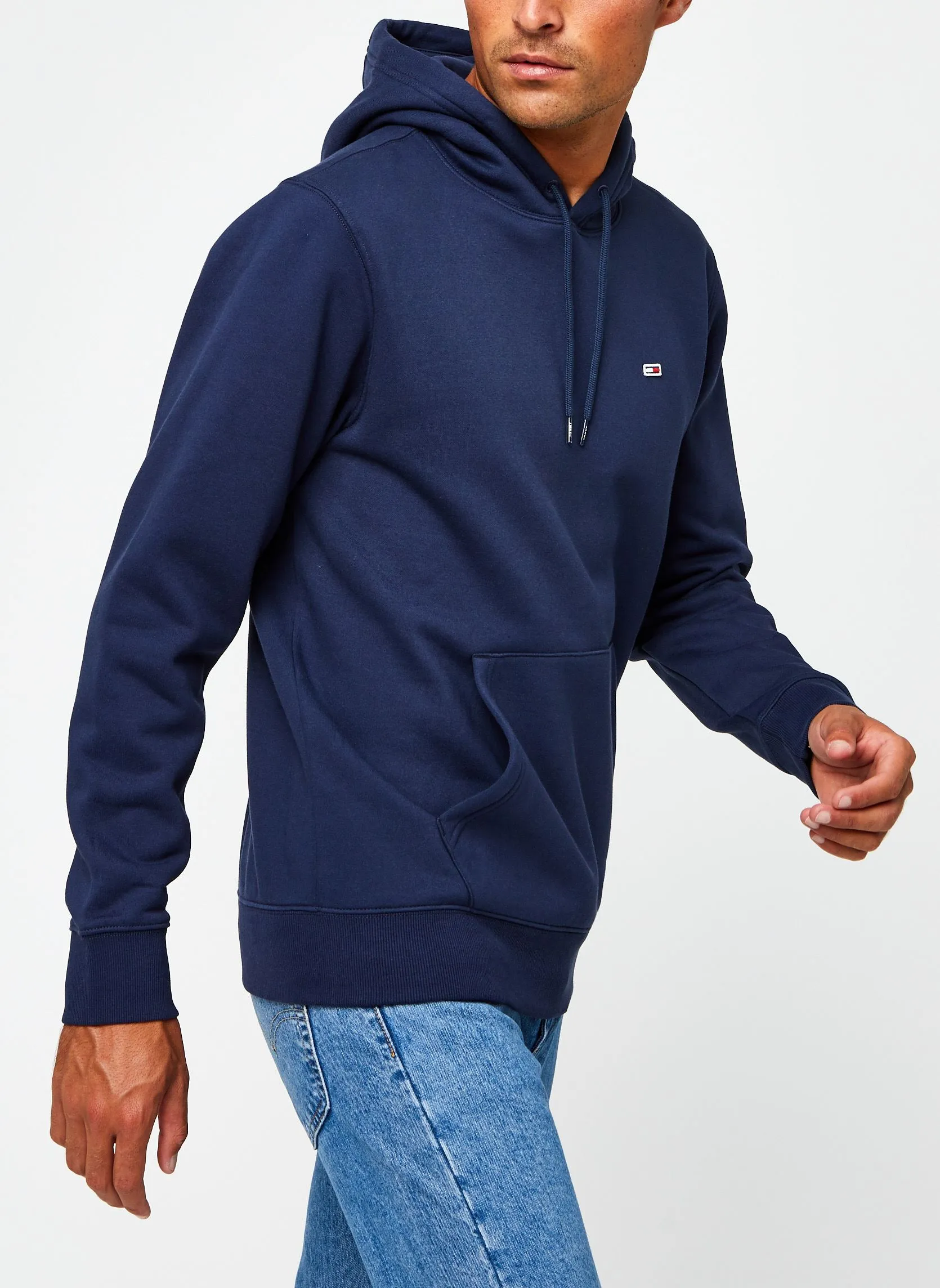      TOMMY JEANS TJM REGULAR FLEECE HOODIE  BLAUW   