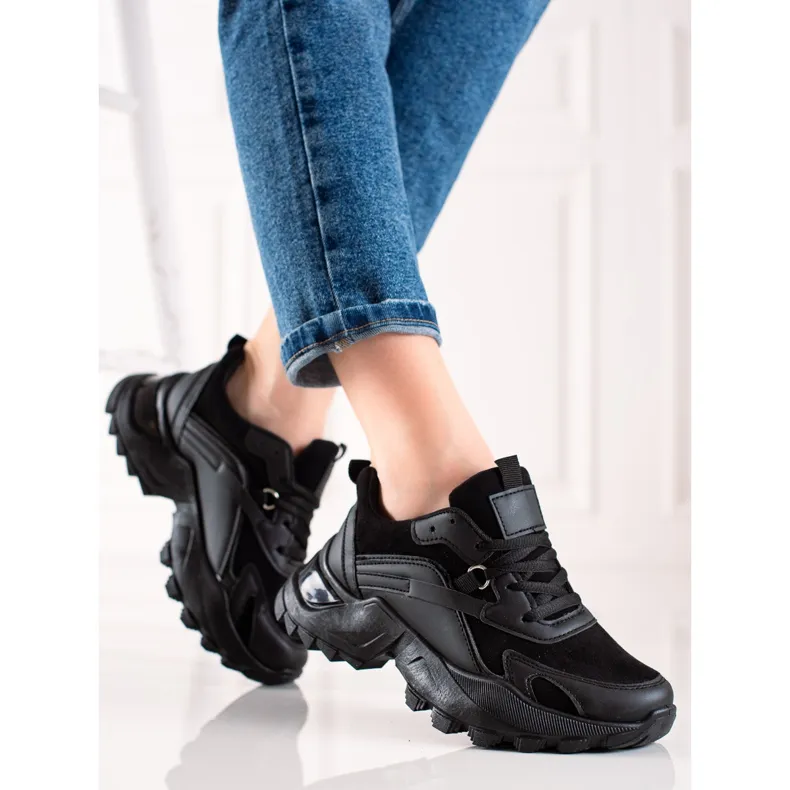 TRENDI ZWARTE MODESNEAKERS