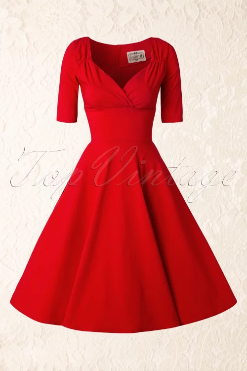 Trixie Doll swing jurk in rood