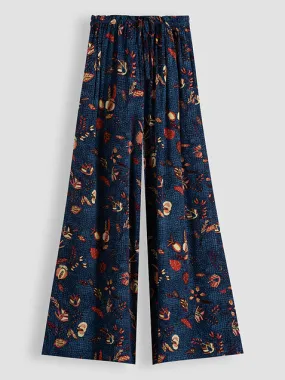 Ulla Johnson Sawyer, silk wide leg trousers with print