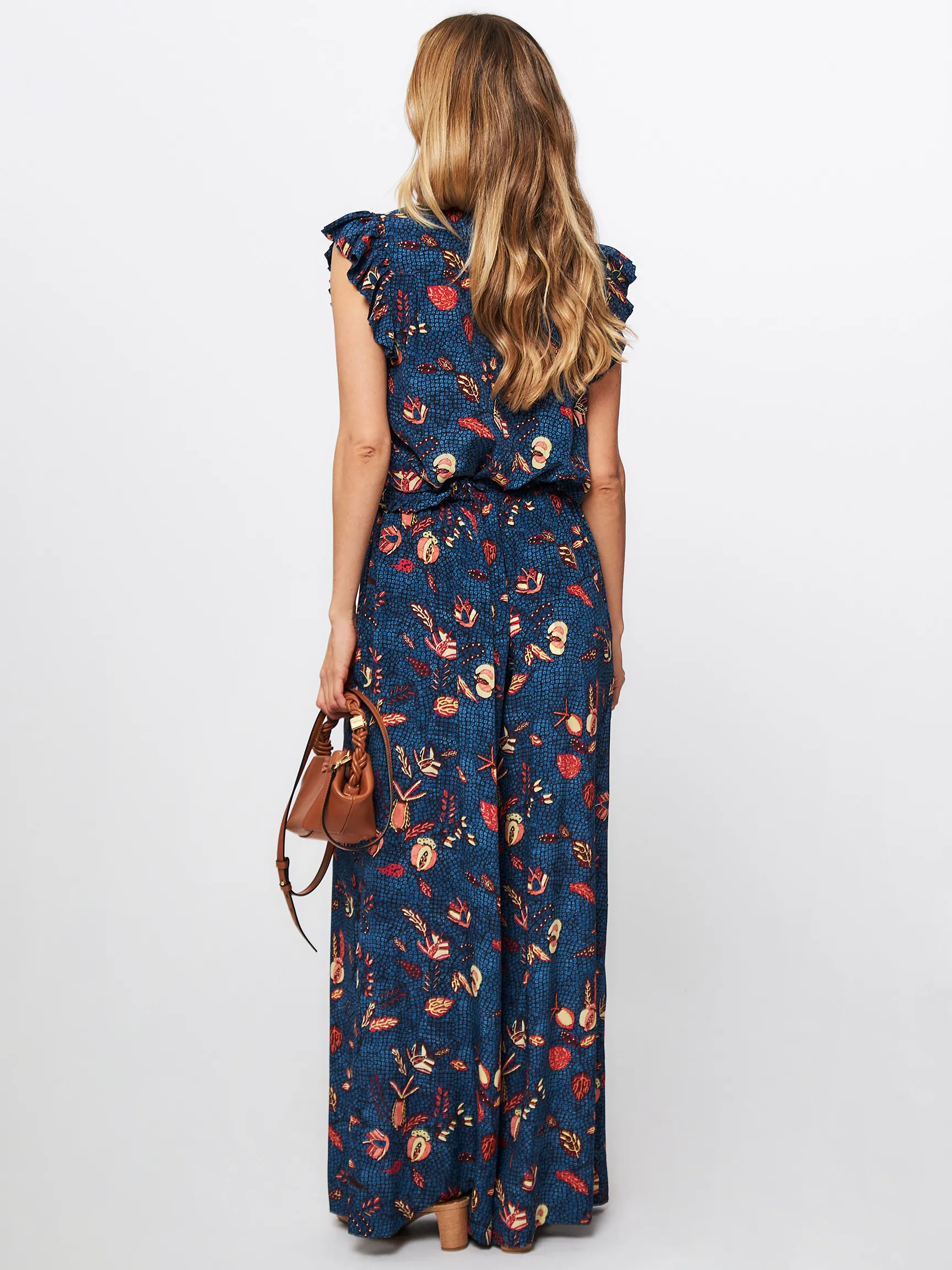 Ulla Johnson Sawyer, silk wide leg trousers with print